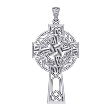 Saint Brigids Celtic Cross Silver Pendant TPD5881 - Jewelry